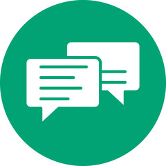Fototapeta premium Chat glyph circle icon