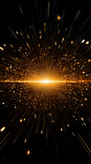 Digital black background golden starlight stage abstract graphic poster background