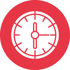 Clock glyph circle icon