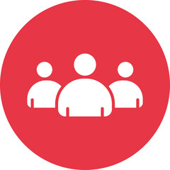 Team glyph circle icon