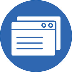 Web Window glyph circle icon