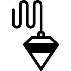 Vector Icon Plumb Bob, Plumb Bob, Home Repair, Construction And Tools, Construction