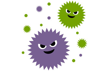 ウイルスや菌のイラスト