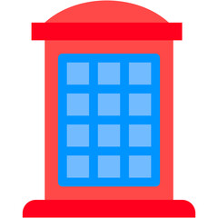 Vector Icon Phone Booth, Telephone Box, Call Box, Box, Calling Box