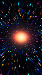Obraz premium Digital black background colorful starlight stage abstract graphic poster background