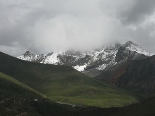 landscape with clouds located in Tibet
