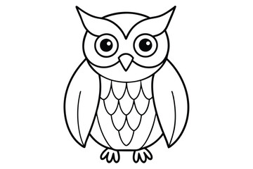 Owl line art illustration Design Concepts