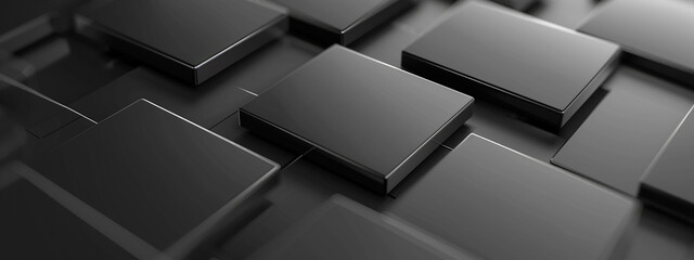 Abstract black and metal color geometric square background , Black white dark gray abstract background. Geometric pattern shape. 
