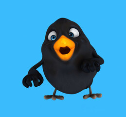 Fun 3D cartoon bird dancing