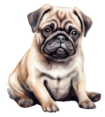 Obraz premium PNG Dog mammal animal pug.