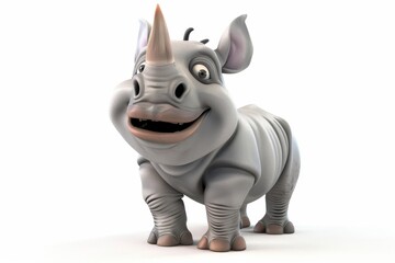 Fototapeta premium Cheerful Rhino
