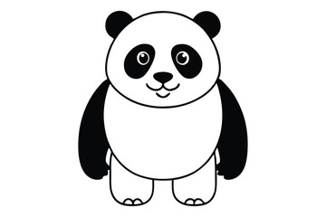 Panda line art illustration Design Concepts