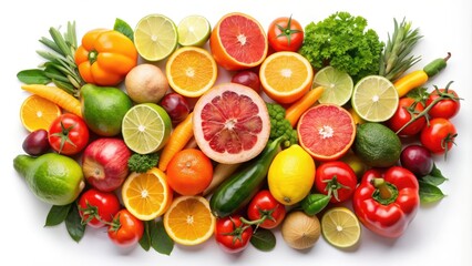 Colorful Assortment of Fresh Fruits and Vegetables