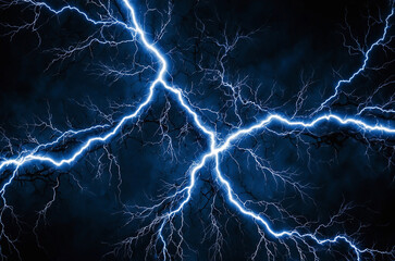 lightning in the night sky