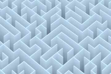 Cool ice-blue geometric maze pattern, delivering a crisp and clean design for modern backgrounds or graphics