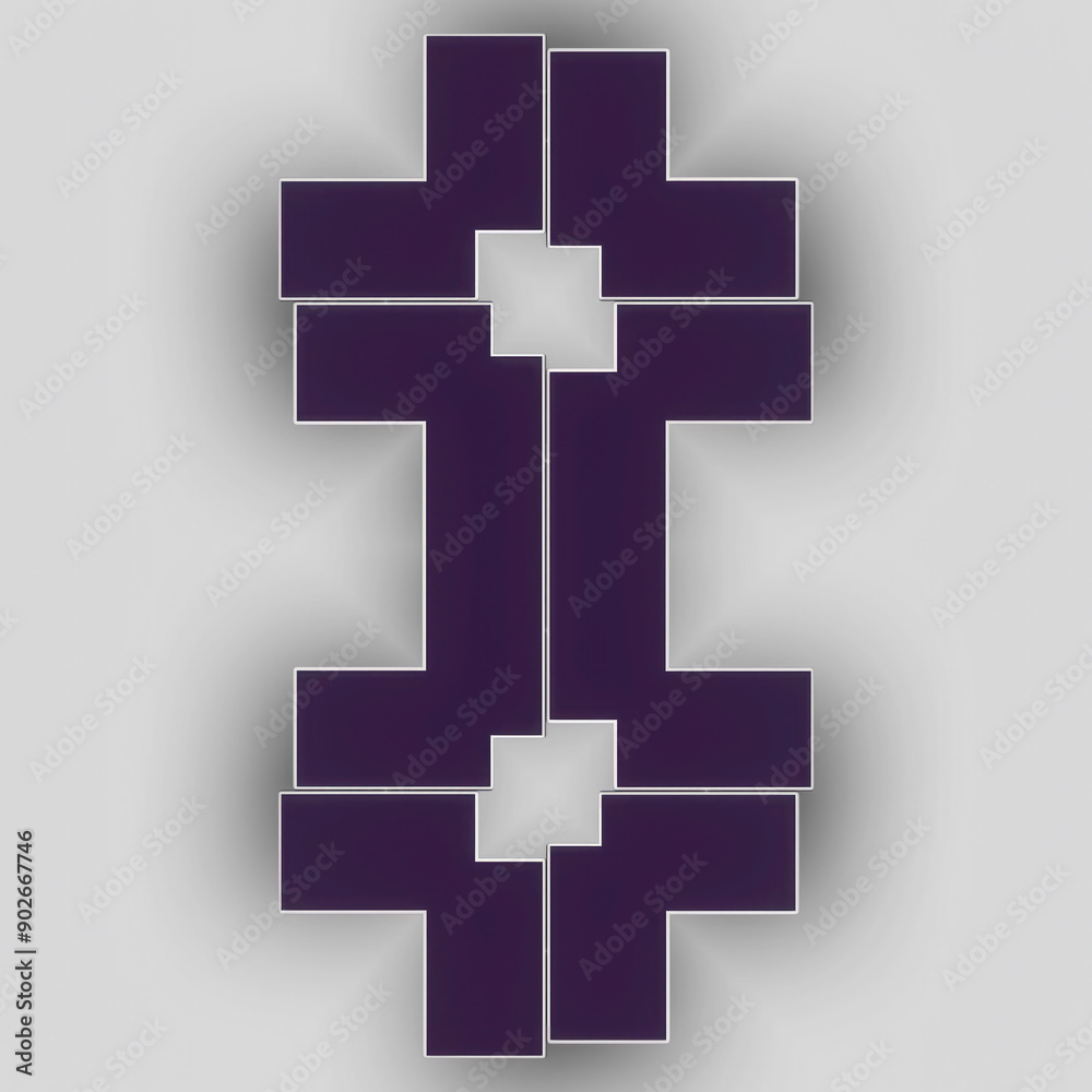 Poster Squares and rectangles create a dynamic colored pattern. 3d rendering illustration