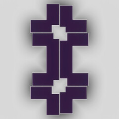 Squares and rectangles create a dynamic colored pattern. 3d rendering illustration