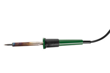 Soldering iron on a blank background
