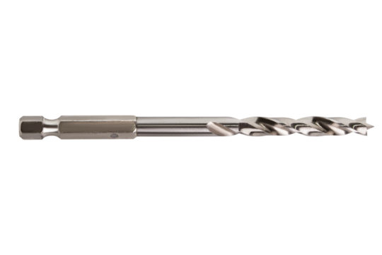 Carbide drill bit for drill on empty background.