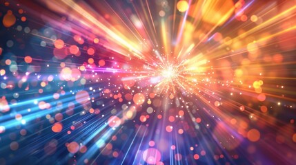 Naklejka premium Abstract Colorful Explosion of Light