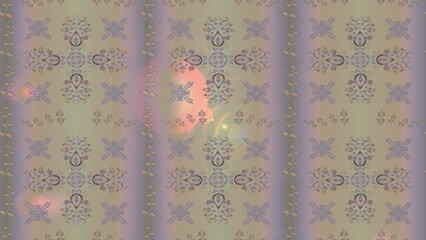 baroque floral seamless pattern in gold over colors
