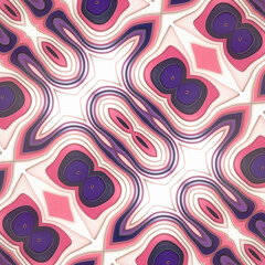 Digital illustration of a bright symmetrical pattern. 3d rendering