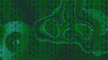 baroque floral seamless pattern in gold over colors