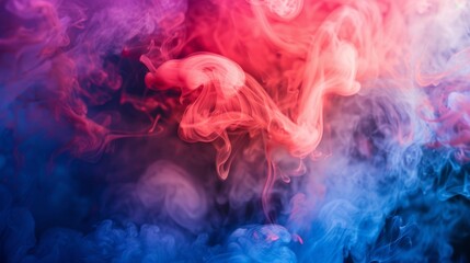 Obraz premium Vibrant pink and blue smoke abstract background