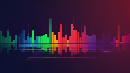 Abstract Colorful Soundwave Visualizer