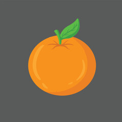 illustration art orange fruit sticker design