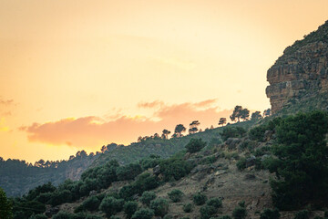 Summer sunset in Engu&iacute;danos. Cuenca. Spain