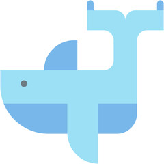 Vector Icon Whale, Orca, Animal Kingdom, Sea Life, Wildlife, Animals