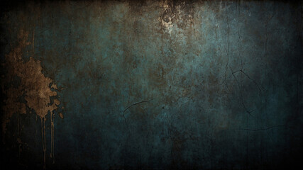 Obraz premium A distressed and textured grunge background with hints of blue and brown blending seamlessly together.
