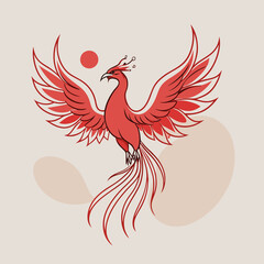 illustration of an phoenix 
