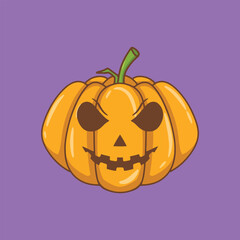 illustration art halloween pumpkin character design 