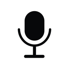 Black Microphone speaker flat icon for apps and websites. microphone icon isolated on white background. Modern icon vector illustration. EPS file 172.