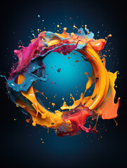 Colourful Paint Art Circles