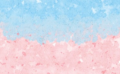 桜と青空をイメージした水彩背景素材