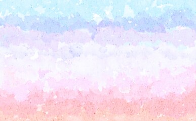 虹色　雲　水彩　背景素材