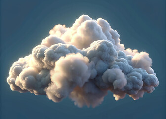Naklejka premium clouds in the sky, 3d render, png