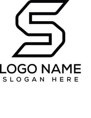 Fototapeta premium Letter S gradient logo design illustration. AI generative.