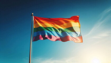 LGBTQ Pride flag wave