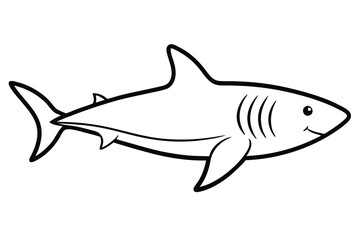 Shark line art illustration Design Concepts