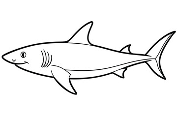 Shark line art illustration Design Concepts