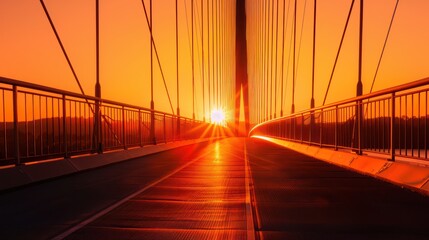 Obraz premium Abstract architectural photography of a bridge at sunrise or sunset