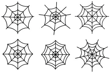 Spider net line art illustration Design Concepts