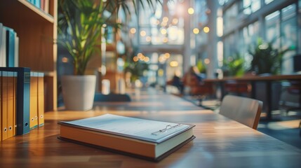 Community Center Background with Focused Case File Generative AI