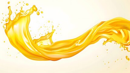 Fototapeta premium yellow drink splash