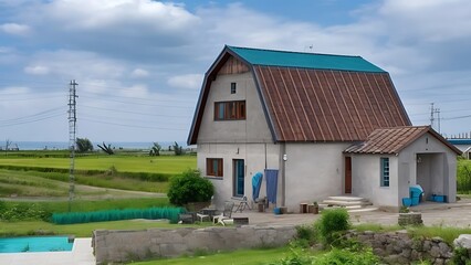 Obraz premium small tiny house in the countryside