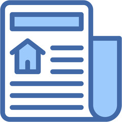Obraz premium Vector Icon Newspaper, Real Estate, Property, House, Home, Marketing